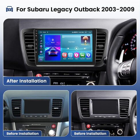 [2G+64G] لسيارة Subaru Legacy Outback 2005-2009 Android Stereo Wireless Carplay، شاشة لمس 9 بوصة في Dash GPS Navigation Car Radio مع Android Auto Bluetooth RDS Backup Camera in Saudi Arabia