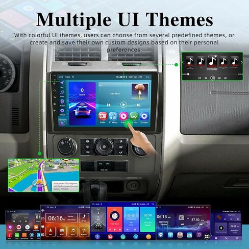 [2+64G] راديو سيارة NHOPEEW لسيارة Ford Escape Kuga Mazda Tribute 2007-2012 - Carplay اللاسلكي وAndroid Auto - شاشة لمس 9 بوصة ستيريو Android للسيارة مع واجهة مستخدم متعددة/GPS/WiFi + كاميرا احتياطية AHD in Saudi Arabia
