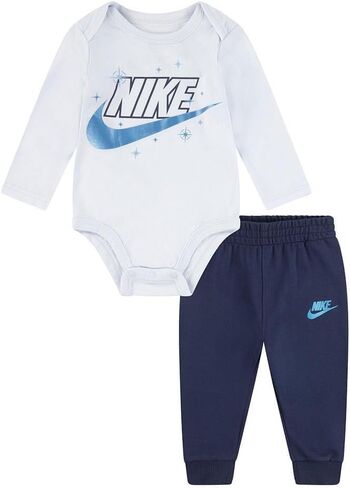 Nike Baby Boy Sportswear Icon Bodysuit And Pants 2-piece Set In Blue (196327656584, 18 Months) in Saudi Arabia