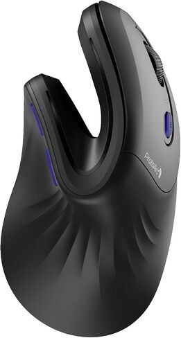 ProtoArc Ergonomic Mouse, EM11 NL Wireless Vertical Mouse, Rechargeable Optical Mice with Multi-Device (Bluetooth + Bluetooth + USB Connection), 3 Adjustable DPI for Computer Mac Windows Purple Button in Saudi Arabia