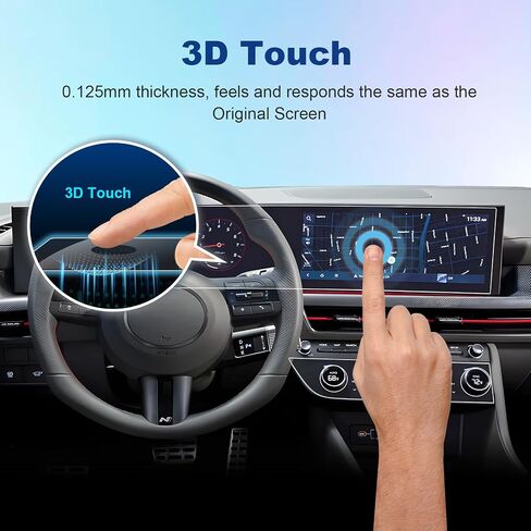 (4pcs) 2024 Sonata Screen Protector for Hyundai Sonata (SEL/N Line/SEL Hybrid/Limited Hybrid) 12.3Inch Touchscreen&Air Conditioner, 2024 Sonata Accessories High Clarity Protective Film in Kuwait