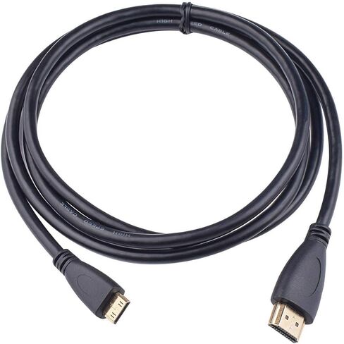 كابل HDMI للكاميرا Sqrmekoko، كابل HDMI لعرض شاشة التلفزيون، لكاميرات الفيديو Canon Rebel EOS PowerShot ELPH مع مخرج HDMI صغير (3.3 قدم) in Saudi Arabia