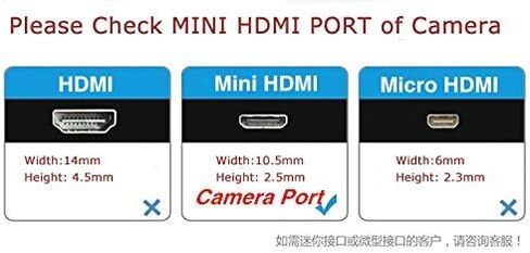 كابل HDMI للكاميرا Sqrmekoko، كابل HDMI لعرض شاشة التلفزيون، لكاميرات الفيديو Canon Rebel EOS PowerShot ELPH مع مخرج HDMI صغير (3.3 قدم) in Saudi Arabia