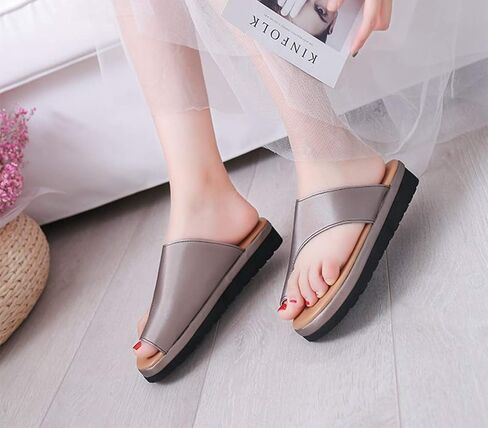 صنادل نسائية ذات نعل سميك، شباشب ذات نعل سميك لتقويم العظام، أحذية صيفية in Kuwait