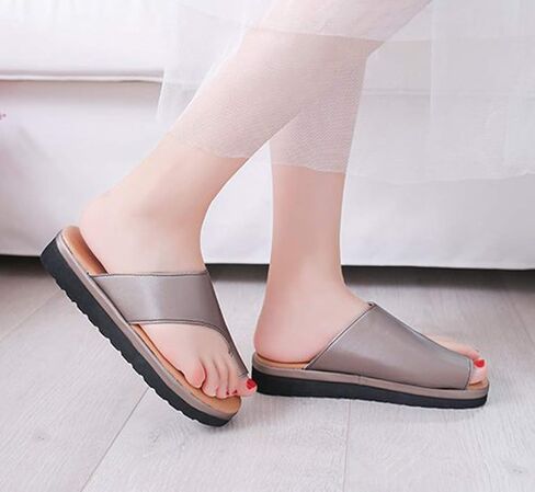 صنادل نسائية ذات نعل سميك، شباشب ذات نعل سميك لتقويم العظام، أحذية صيفية in Kuwait