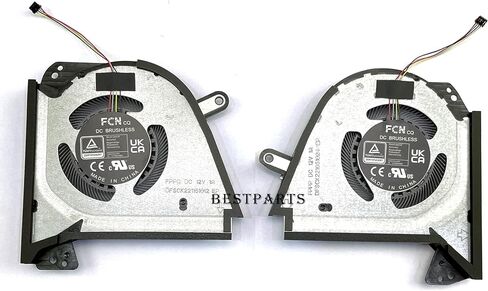 New Genuine CPU+GPU Cooling Fan Replacement for ASUS ROG Zephyrus G15 (2022), GA503RW GA503RM GA503RS, P/N: 13NR0800T03011 13NR0800T04011 (Original 84 Blades Arc Flow fan) in Saudi Arabia