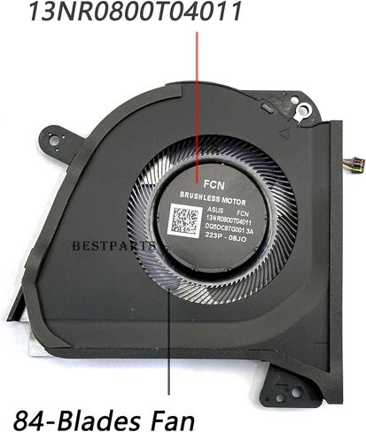 New Genuine CPU+GPU Cooling Fan Replacement for ASUS ROG Zephyrus G15 (2022), GA503RW GA503RM GA503RS, P/N: 13NR0800T03011 13NR0800T04011 (Original 84 Blades Arc Flow fan) in Saudi Arabia
