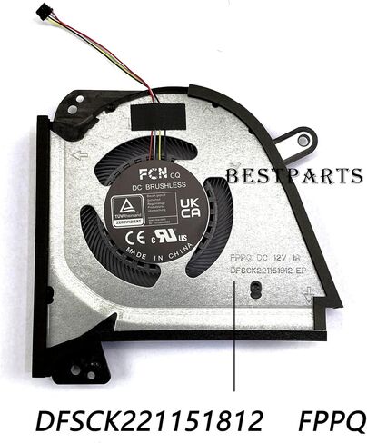New Genuine CPU+GPU Cooling Fan Replacement for ASUS ROG Zephyrus G15 (2022), GA503RW GA503RM GA503RS, P/N: 13NR0800T03011 13NR0800T04011 (Original 84 Blades Arc Flow fan) in Saudi Arabia
