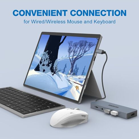موزع USB C من OBERSTER، محول 10 في 1 مع HDMI 4K، PD 100W، قارئ بطاقة TF، متوافق مع Mac Pro/Air، Surface Pro 8، والمزيد in Saudi Arabia