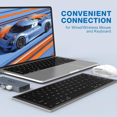 موزع USB C من OBERSTER، محول 10 في 1 مع HDMI 4K، PD 100W، قارئ بطاقة TF، متوافق مع Mac Pro/Air، Surface Pro 8، والمزيد in Saudi Arabia