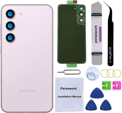 Rear Back Glass Replacement for Samsung Galaxy S23 with Reparing Toolkit and Manual (Cream) in Kuwait