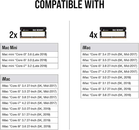كورسير CMSA8GX3M2A1066C7 Apple 8 جيجا بايت ثنائي القناة DDR3 1066 (PC3 8500) 204-Pin DDR3 لاب توب SO-DIMM ذاكرة 1.5 فولت، بيج in Saudi Arabia