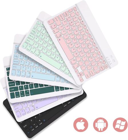 GOKOCO for Samsung Galaxy Tab A8 Keyboard Case,10.5 inch 2022 Model (SM-X200/X205/X207),Rechargable Wireless Bluetooth Keyboard with S Pen Holder-Pine Green in Saudi Arabia