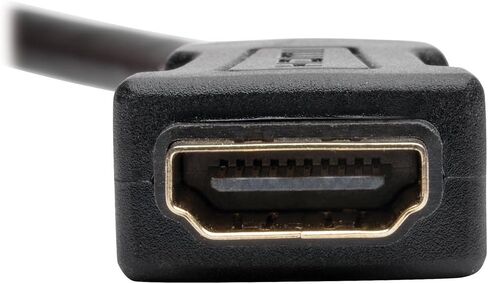 Tripp Lite High-Speed HDMI with Ethernet All-in-One Keystone/Panel Mount Coupler Cable (F/F), Angled Connector, 1 ft. (P164-001-KPA-BK) in Saudi Arabia
