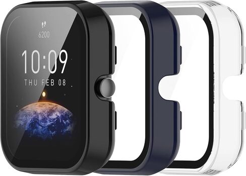 Screen Protector Case Compatible for Amazfit Bip 3/Bip 3 Pro, Full Coverage Shockproof Thin Bumper Case with Screen Protector Case Cover for Amazfit Bip 3/Bip 3 Pro (3 Pack A) in Saudi Arabia