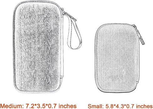 BUBM Portable 2.5-inch External Hard Drive Case, Mini Hard Drive Carrying Case Compatible with Western Digital WD Elements Seagate Toshiba Buffalo Samsung and More (Small, Black) in Saudi Arabia