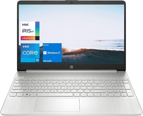 HP 15 Notebook Laptop, 15.6" FHD Display, Intel Core i5-1135G7, 16GB DDR4 RAM, 512GB PCIe NVMe SSD, Webcam, Wi-Fi, Bluetooth, Windows 11 Home, Silver in Saudi Arabia
