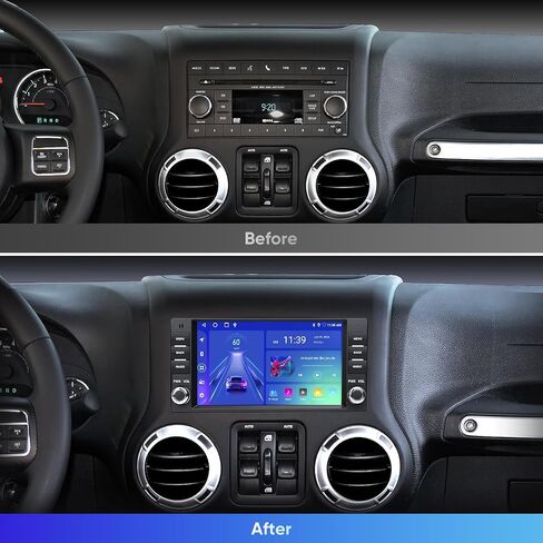 7 Inch 2G+64G Car Stereo Radio Navigation for Jeep Wrangler Dodge Chrysler 2008-2020 5G WiFi Android 12 Support Wireless Carplay Android Auto HDMI FM/AM GPS Rear Camera Steering wheel control in Saudi Arabia