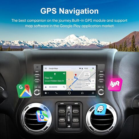 7 Inch 2G+64G Car Stereo Radio Navigation for Jeep Wrangler Dodge Chrysler 2008-2020 5G WiFi Android 12 Support Wireless Carplay Android Auto HDMI FM/AM GPS Rear Camera Steering wheel control in Saudi Arabia