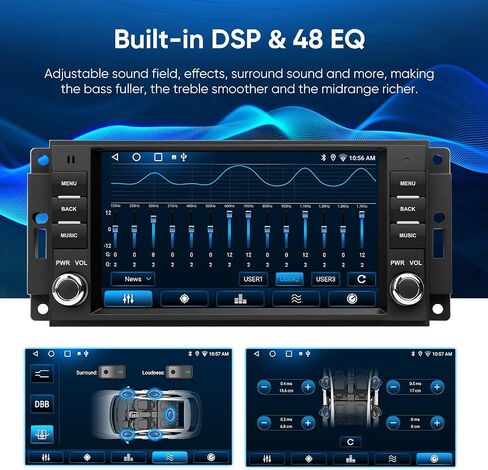 7 Inch 2G+64G Car Stereo Radio Navigation for Jeep Wrangler Dodge Chrysler 2008-2020 5G WiFi Android 12 Support Wireless Carplay Android Auto HDMI FM/AM GPS Rear Camera Steering wheel control in Saudi Arabia
