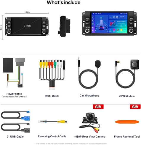 7 Inch 2G+64G Car Stereo Radio Navigation for Jeep Wrangler Dodge Chrysler 2008-2020 5G WiFi Android 12 Support Wireless Carplay Android Auto HDMI FM/AM GPS Rear Camera Steering wheel control in Saudi Arabia