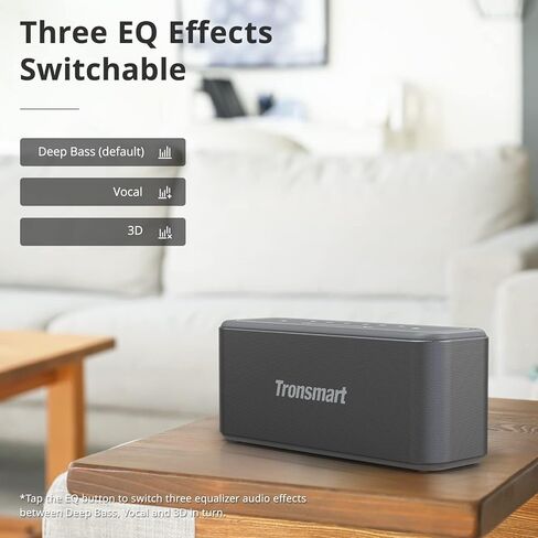Tronsmart Mega Pro 60W Bluetooth Speaker, Intuitive Touch Panel, 3 EQ Effects, SoundPulse Tech, Wireless Stereo Pairing, NFC Connection, Built-in Powerbank, Voice Assistant, Wireless Speaker for Home in Kuwait