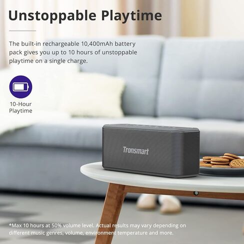 Tronsmart Mega Pro 60W Bluetooth Speaker, Intuitive Touch Panel, 3 EQ Effects, SoundPulse Tech, Wireless Stereo Pairing, NFC Connection, Built-in Powerbank, Voice Assistant, Wireless Speaker for Home in Kuwait