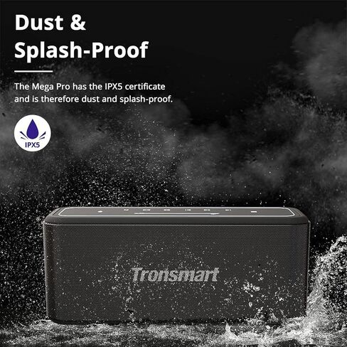 Tronsmart Mega Pro 60W Bluetooth Speaker, Intuitive Touch Panel, 3 EQ Effects, SoundPulse Tech, Wireless Stereo Pairing, NFC Connection, Built-in Powerbank, Voice Assistant, Wireless Speaker for Home in Kuwait