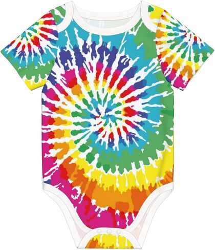 Tie Dye Baby Clothes Onesie Short Sleeve Infant Rainbow Baby Stuff Shower Gifts for Boys Girls 0-3 Month in Saudi Arabia