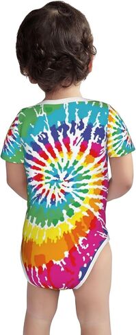 Tie Dye Baby Clothes Onesie Short Sleeve Infant Rainbow Baby Stuff Shower Gifts for Boys Girls 0-3 Month in Saudi Arabia