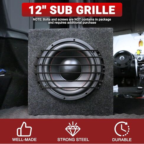 Metal Car Bar Grille Audio 8 Inches Speaker Subwoofer Grill Grille Cover 5 Bars- Pack of 1 in Saudi Arabia
