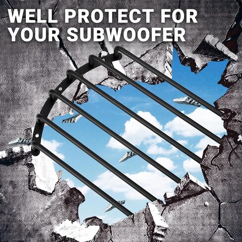 Metal Car Bar Grille Audio 8 Inches Speaker Subwoofer Grill Grille Cover 5 Bars- Pack of 1 in Saudi Arabia