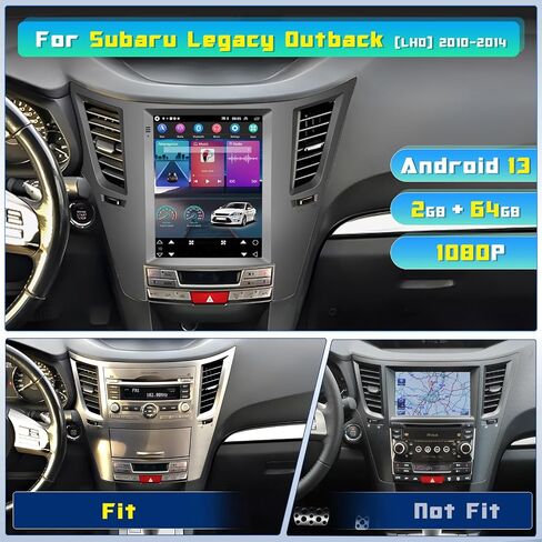 Hi-Fi 2+64G Android 13 CarPlay Car Stereo Radio for Subaru Legacy Outback 2010-2014, 9.7'' HD Touch Screen Compatible with Android Auto, AHD Backup Camera, Mirror Link, GPS, WiFi in Saudi Arabia