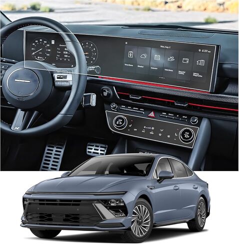 حزمة من 4 قطع محدثة من CDEFG لعام 2024 واقي شاشة Hyundai Sonata لعام 2024 Hyundai Sonata N Line/SEL شاشة تعمل باللمس وحارس شاشة تكييف الهواء 2024 ملحقات Sonata in Kuwait