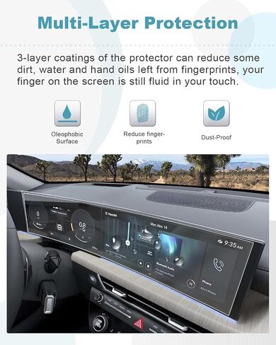 حزمة من 4 قطع محدثة من CDEFG لعام 2024 واقي شاشة Hyundai Sonata لعام 2024 Hyundai Sonata N Line/SEL شاشة تعمل باللمس وحارس شاشة تكييف الهواء 2024 ملحقات Sonata in Kuwait