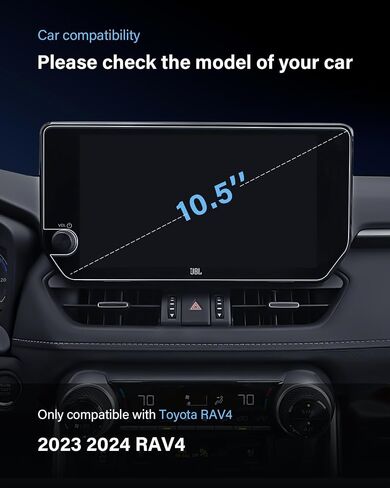10.5" Car Screen Protector 【Anti-glare】 for 2023 2024 Toyota Rav4 AR Film Compatible with 2023 2024 RAV 4 - HD Clear/Anti-fingerprint/ 2 Pack in Saudi Arabia