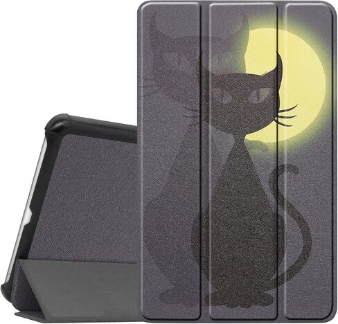 حافظة LG G Pad 5 10.1، حافظة ذكية بحامل ثلاثي الطي، غطاء نحيف خفيف الوزن لجهاز LG G Pad 5 10.1 بوصة، إصدار 2019، الطراز: LM-T600L، T600L Moon Cat in Kuwait