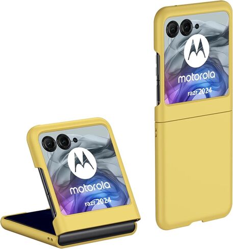 جراب Motorola Moto Razr 2024 (وليس Razr Plus)، عالي الجودة، هيكل صلب، مقاوم للخدش، ملمس مضاد للانزلاق باللون الأسود in Saudi Arabia