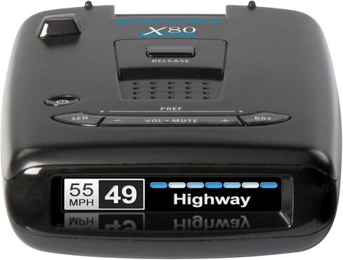 كاشف رادار الليزر Escort X80 - حماية تنبيه مبكر طويلة المدى للغاية، مرشح تنبيه كاذب، شاشة OLED متعددة الألوان، تنبيهات صوتية واضحة للغاية، مصادر حشود حية، أسود in Kuwait