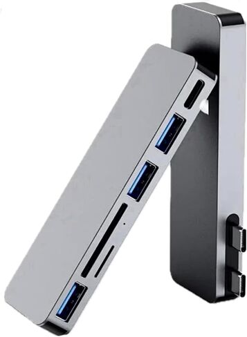 موزع MonQ USB-C لجهاز MacBook (2018-2024)، 7 في 2: HDMI، Thunderbolt 3، توصيل طاقة 100 واط، 4K، USB-C، 2 منافذ USB-A in Saudi Arabia