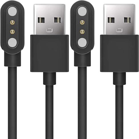 متوافق مع شاحن الساعة الذكية TaiSounds، كابل شاحن بديل لكابل شحن USB مغناطيسي Lamshaw متوافق مع الساعة الذكية TaiSounds L51/HTTWCOD L51/AcclaFit L51 (أسود + أسود) in Kuwait
