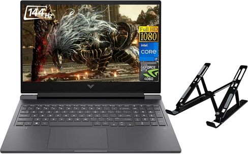 كمبيوتر محمول HP Victus Gaming 2023 الأحدث، شاشة 15.6 بوصة FHD 144 هرتز، AMD Ryzen 5 7535HS، NVIDIA GeForce RTX 2050 GPU، 16 جيجابايت DDR5 RAM، 1 تيرابايت SSD، Wifi6، لوحة مفاتيح بإضاءة خلفية، Windows 11 Home، مع حامل كمبيوتر محمول in Saudi Arabia