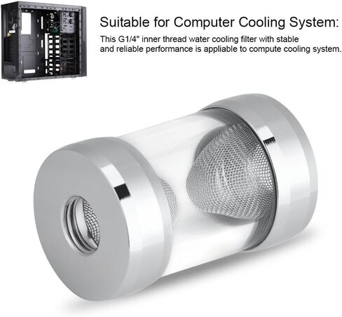 Cuifati G1/4'' Inner Thread Water Cooling Filter Fine Screen Funnel Shaped Cooling System Filter for Computer,1.97 in in Saudi Arabia