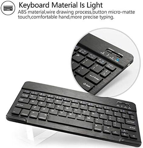 حافظة لجهاز iPad 9.7 الجديد مع لوحة مفاتيح لاسلكية قابلة للفصل وحامل قلم، حافظة حماية ذكية نحيفة للنوم/الاستيقاظ التلقائي لجهاز Air1&Air2 وPro9.7 و2017 iPad و2018 iPad، أحمر in Kuwait