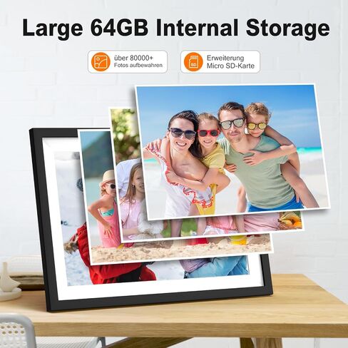 Frameo Digital Picture Frame,10.1 Inch WiFi Digital Photo Frame, 1280x800 IPS Touch Screen,Easy Load from Phone 64GB Digital Frame,Auto Rotating,Share Pohto or Video by Electronic Picture Frame in Saudi Arabia