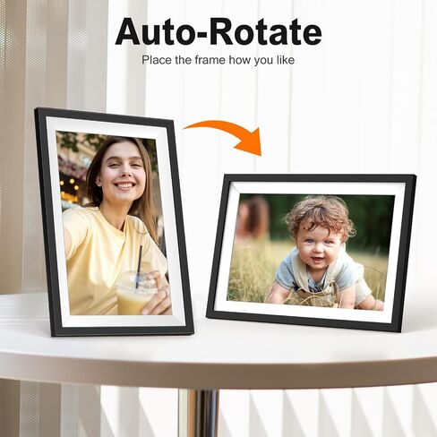 Frameo Digital Picture Frame,10.1 Inch WiFi Digital Photo Frame, 1280x800 IPS Touch Screen,Easy Load from Phone 64GB Digital Frame,Auto Rotating,Share Pohto or Video by Electronic Picture Frame in Saudi Arabia