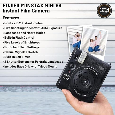 كاميرا Fujifilm Instax Mini 99 الفورية مع حافظة كاميرا Instax Mini 99، ألبوم صور Instax Mini، عبوتين من الأفلام الفورية (20 صورة) وقطعة قماش تنظيف من الألياف الدقيقة من Waith (مجموعة الحزمة الأساسية) in Saudi Arabia