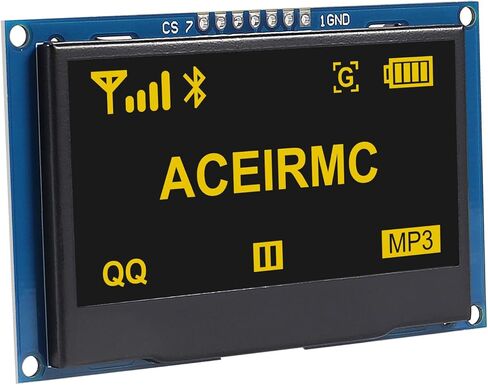 2.42 inch 128x64 OLED LCD Display Module SSD1309 7 Pin SPI/IIC I2C Serial Interface for Arduino UNO R3 (Blue) in Saudi Arabia