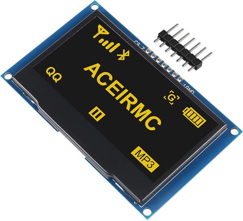2.42 inch 128x64 OLED LCD Display Module SSD1309 7 Pin SPI/IIC I2C Serial Interface for Arduino UNO R3 (Blue) in Saudi Arabia