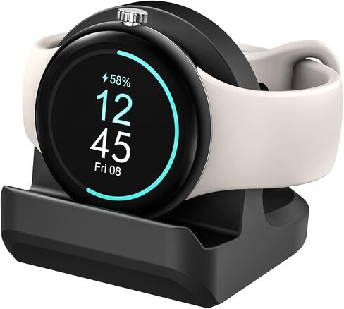 حامل لساعة Google Pixel، قاعدة شحن للساعة الذكية مقاس 41 مم مع فتحة سيليكون غير قابلة للانزلاق وإدارة الكابلات، حامل شحن ثابت وحماية (الكابل غير متضمن) in Kuwait